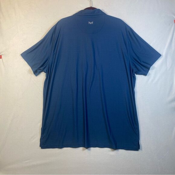 Hickey Freeman Blue Geo Design Short Sleeve Polo Shirt Size XXL - Picture 2 of 12
